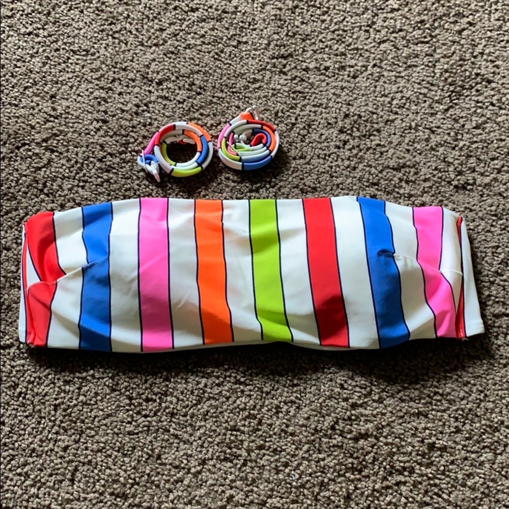 Striped Multicolor Bikini Top